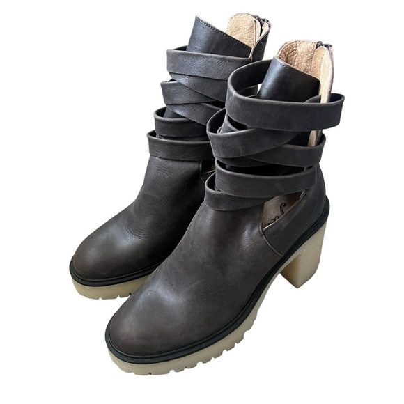 Free People Dark Brown Ankle Boots - Picture 7 of 14